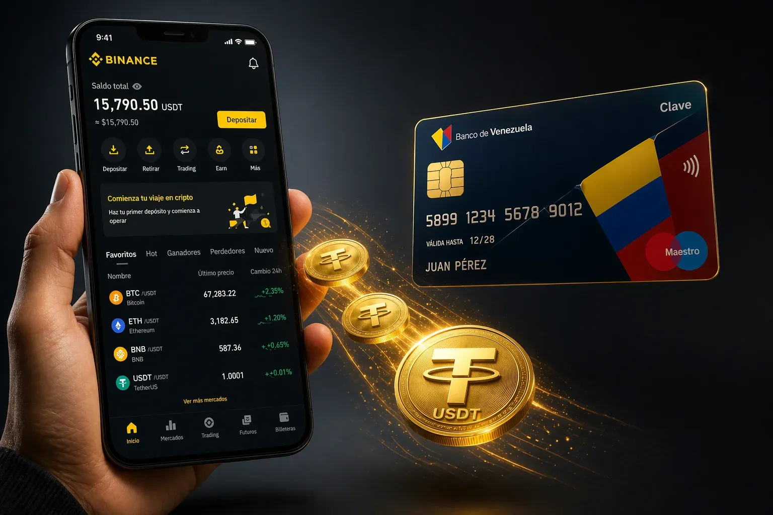 Binance BPay: Cómo recargar USDT en Venezuela con tu tarjeta del Banco de Venezuela
